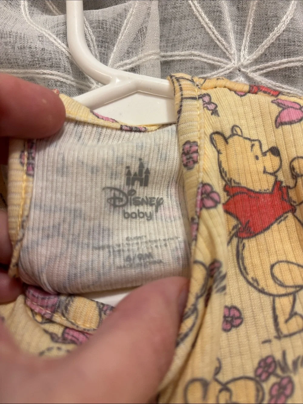 Disney Baby Yellow Winnie the Pooh Floral Print Tutu Onesie